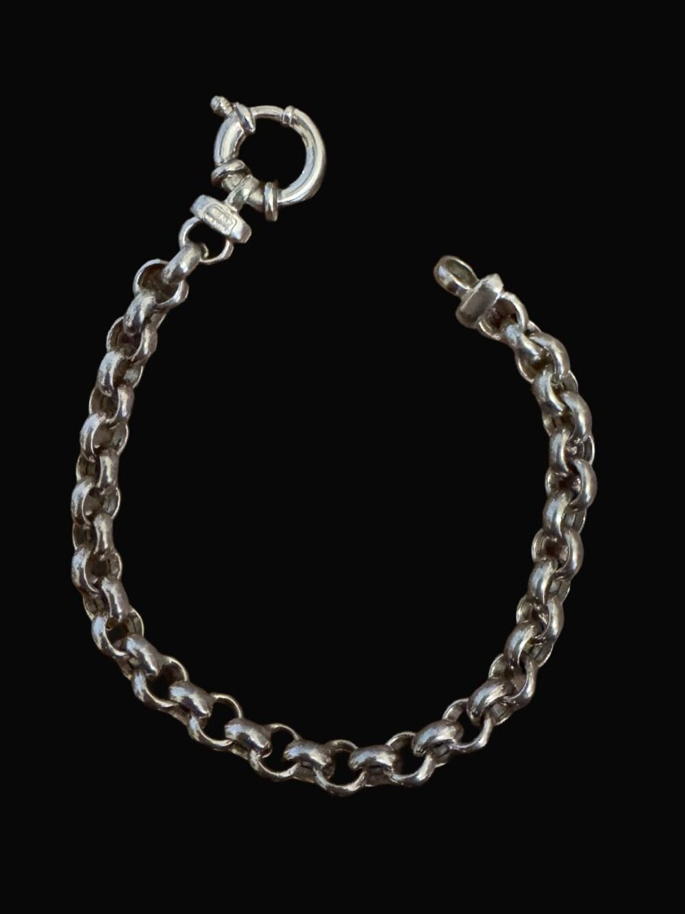 MILOR Italy 925 Sterling Silver Chain-Link Bracelet 7.5 in 16 g